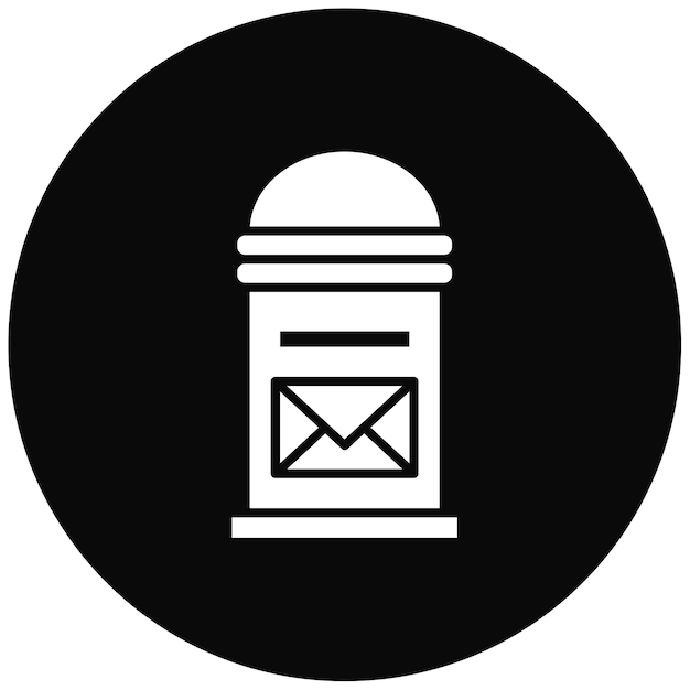 Imagen vectorial del icono del buzón Puede utilizarse para los elementos de la ciudad