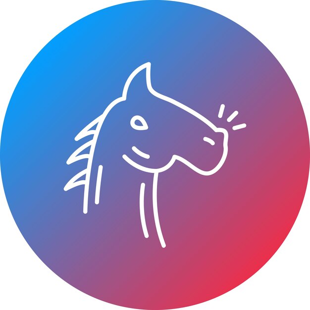 La imagen vectorial del icono del caballo se puede usar para Wild West