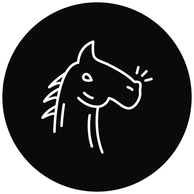 La imagen vectorial del icono del caballo se puede usar para Wild West