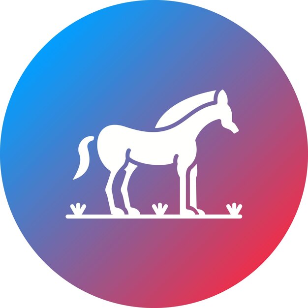 Imagen vectorial del icono del caballo Se puede utilizar para la agricultura y la jardinería