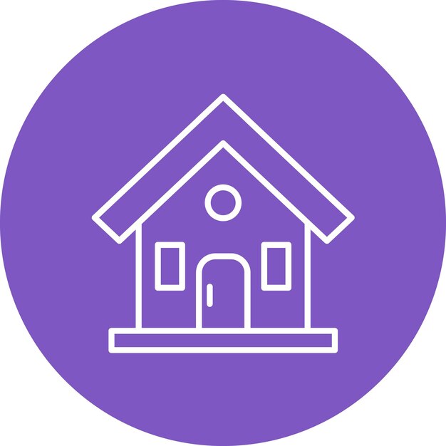 Imagen vectorial del icono de la cabaña Se puede utilizar para el tipo de casas