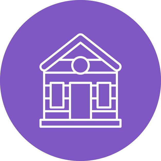 Imagen vectorial del icono de la cabaña Se puede utilizar para Village