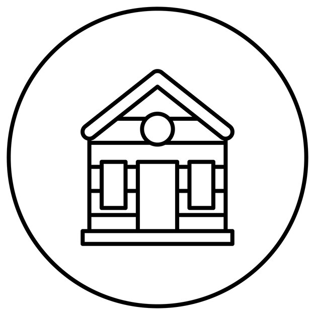 Imagen vectorial del icono de la cabaña Se puede utilizar para Village