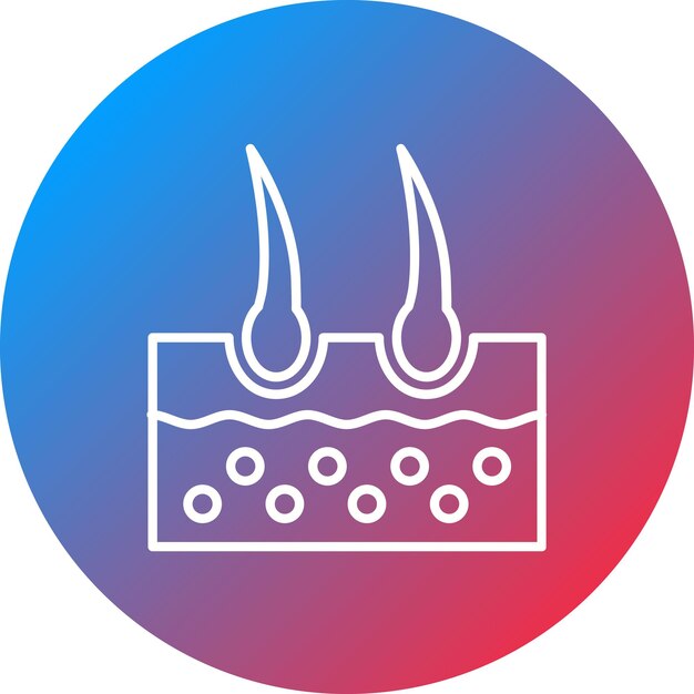 Imagen vectorial del icono del cabello Se puede utilizar para el cuidado de la piel
