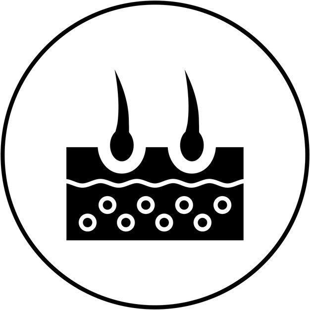 Imagen vectorial del icono del cabello Se puede utilizar para el cuidado de la piel
