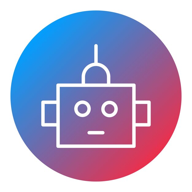Imagen vectorial del icono de la cabeza del robot Se puede utilizar para la robótica