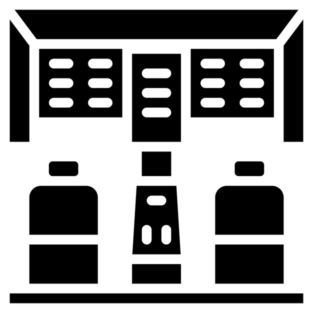 Imagen vectorial del icono de la cabina de mando Se puede utilizar para el avión