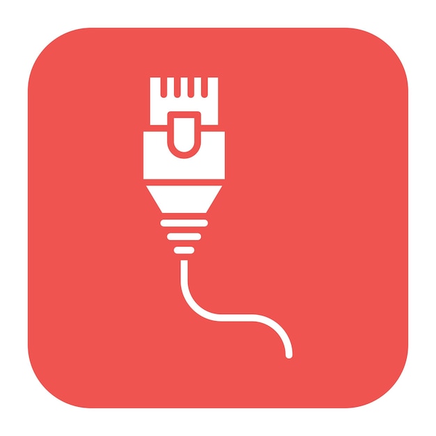 Vector imagen vectorial de icono de cable ethernet puede utilizarse para circuitos eléctricos