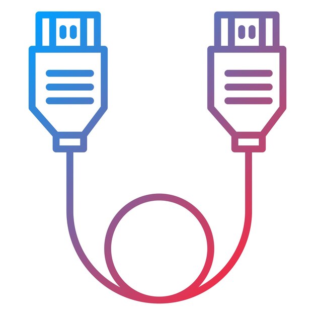 Vector imagen vectorial del icono del cable hdmi puede utilizarse para circuitos eléctricos