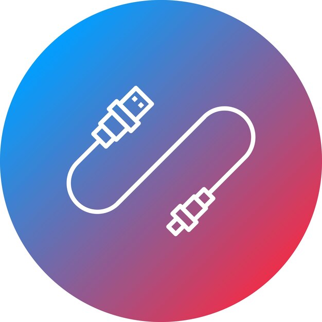 Imagen vectorial del icono del cable USB Se puede usar para computadora y hardware
