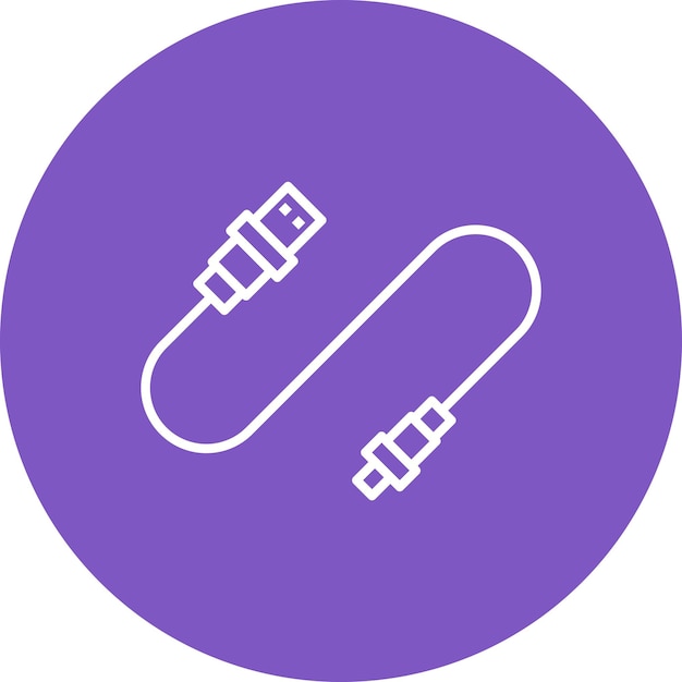 Imagen vectorial del icono del cable USB Se puede usar para computadora y hardware