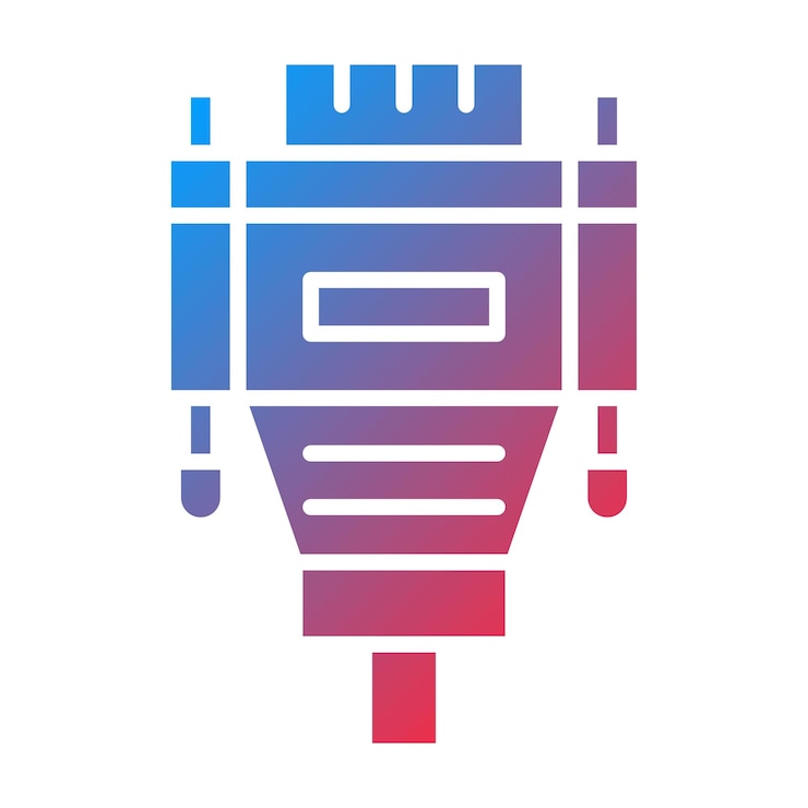 Vector imagen vectorial de icono de cable vga se puede utilizar para computadoras y hardware