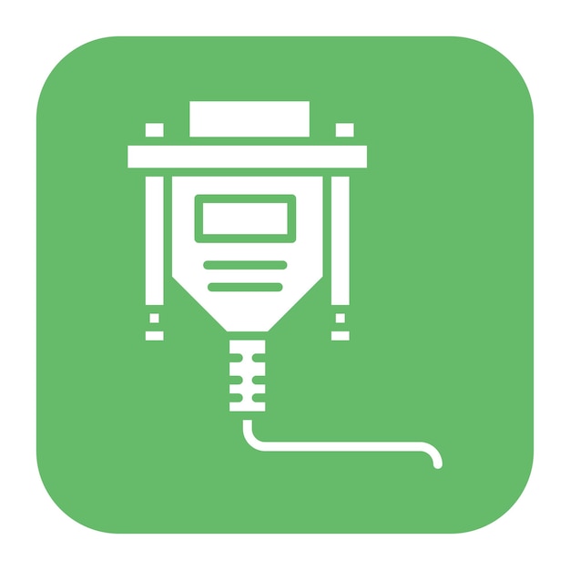 Imagen vectorial de icono de cable Vga Puede utilizarse para circuitos eléctricos