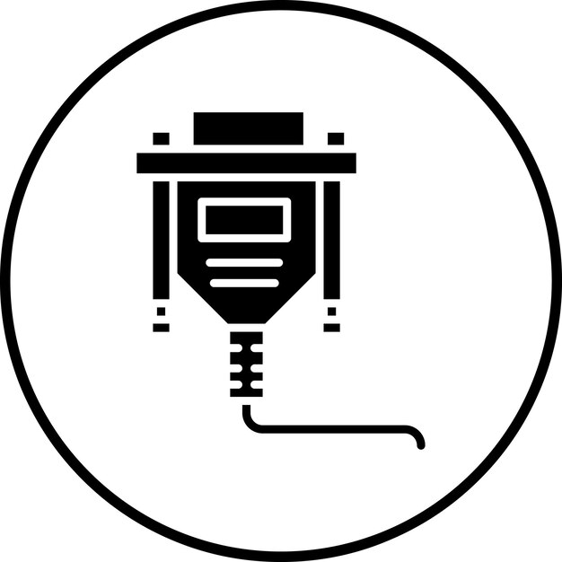 Imagen vectorial de icono de cable Vga Puede utilizarse para circuitos eléctricos