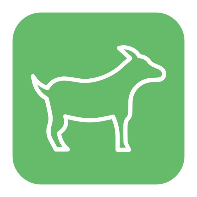 La imagen vectorial del icono de la cabra se puede usar para el Eid al Adha