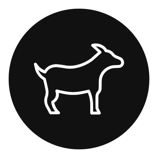 La imagen vectorial del icono de la cabra se puede usar para el Eid al Adha