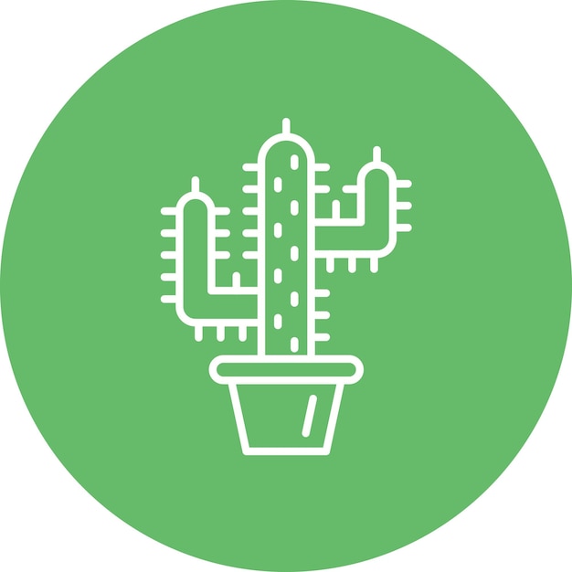 La imagen vectorial del icono del cactus se puede usar para el desierto