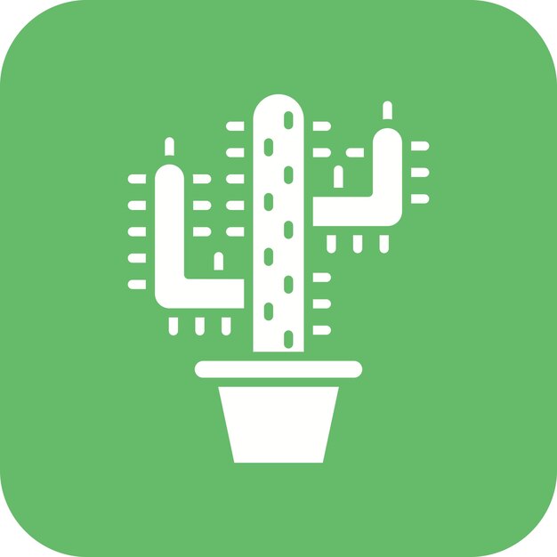 La imagen vectorial del icono del cactus se puede usar para el desierto