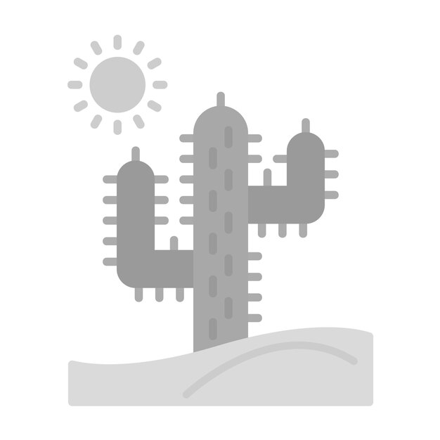 La imagen vectorial del icono del cactus se puede usar para el desierto