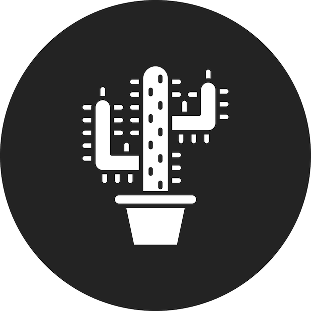 La imagen vectorial del icono del cactus se puede usar para el desierto
