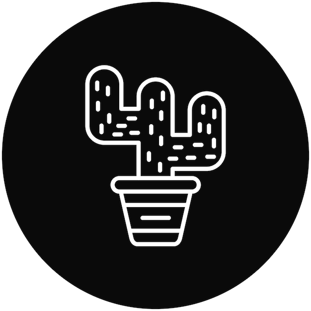 Imagen vectorial de icono de cactus Se puede usar para flores