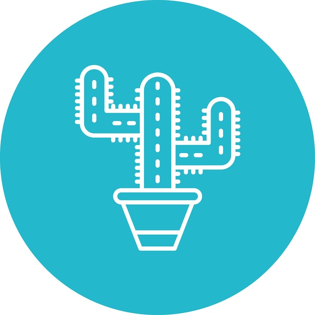 La imagen vectorial del icono del cactus se puede usar para In The Wild