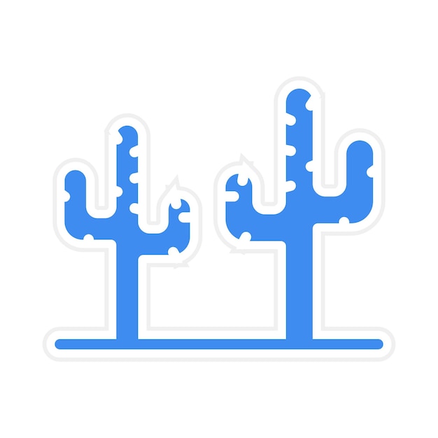 Imagen vectorial del icono del cactus se puede usar para la minería y la artesanía