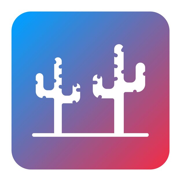 Imagen vectorial del icono del cactus se puede usar para la minería y la artesanía