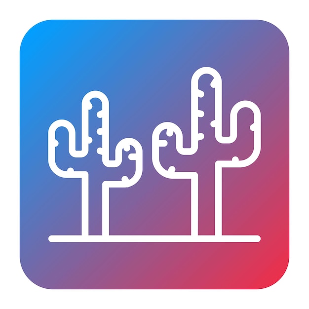Imagen vectorial del icono del cactus se puede usar para la minería y la artesanía