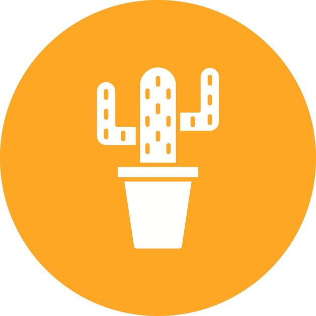 Imagen vectorial del icono del cactus Se puede usar para la vida familiar