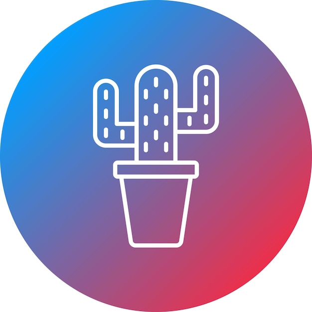 Imagen vectorial del icono del cactus Se puede usar para la vida familiar