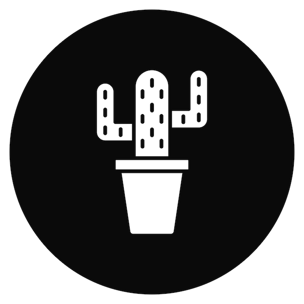 Imagen vectorial del icono del cactus Se puede usar para la vida familiar