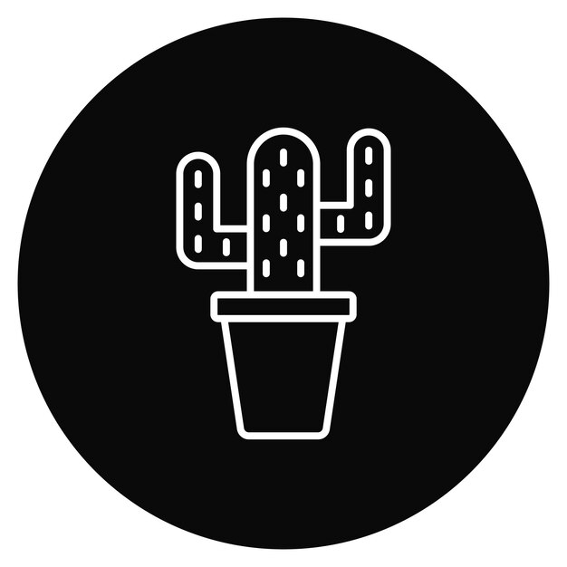 Imagen vectorial del icono del cactus Se puede usar para la vida familiar
