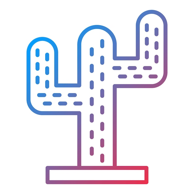 Imagen vectorial del icono del cactus puede usarse para Wild West