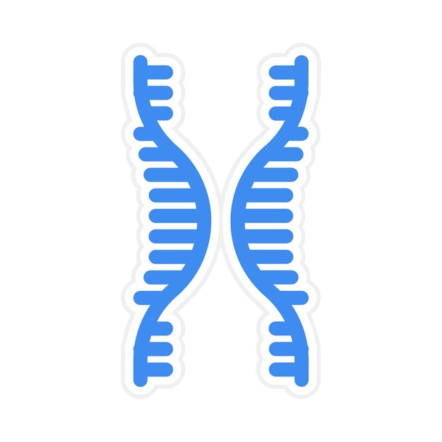 Imagen vectorial del icono de la cadena de ARN viral Se puede utilizar para enfermedades infecciosas