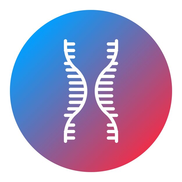 Imagen vectorial del icono de la cadena de ARN viral Se puede utilizar para enfermedades infecciosas