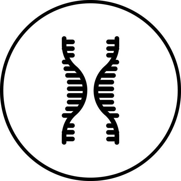 Imagen vectorial del icono de la cadena de ARN viral Se puede utilizar para enfermedades infecciosas