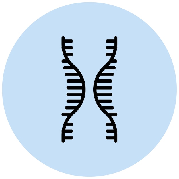 Imagen vectorial del icono de la cadena de ARN viral Se puede utilizar para enfermedades infecciosas