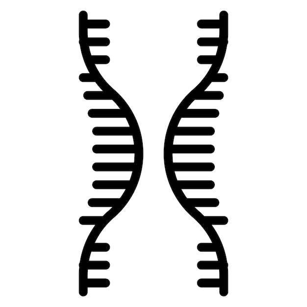 Vector imagen vectorial del icono de la cadena de arn viral se puede utilizar para enfermedades infecciosas