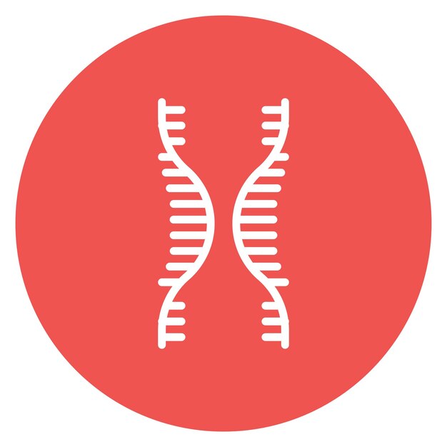 Imagen vectorial del icono de la cadena de ARN viral Se puede utilizar para enfermedades infecciosas