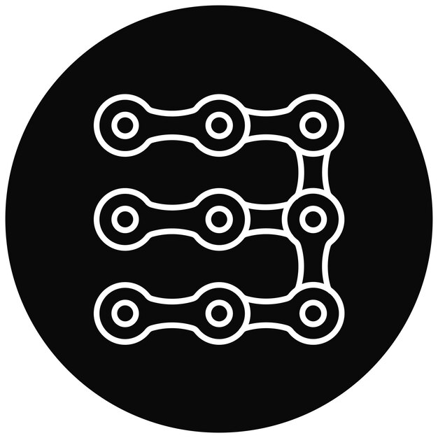 Imagen vectorial del icono de la cadena del ciclo Se puede usar para atletismo