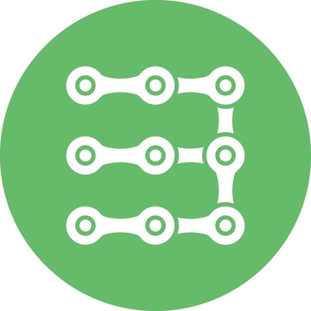 Imagen vectorial del icono de la cadena del ciclo Se puede usar para atletismo