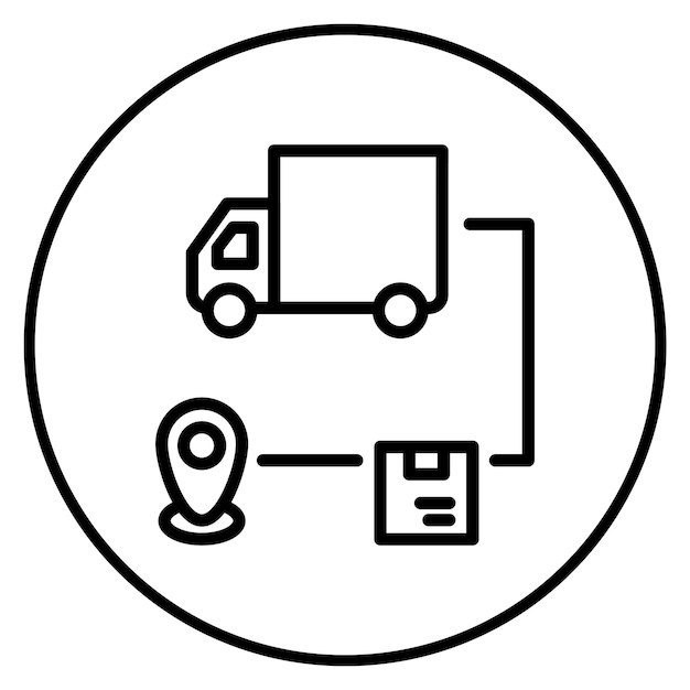 Imagen vectorial del icono de la cadena de suministro Se puede utilizar para la gestión de operaciones