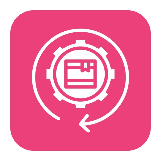 Imagen vectorial del icono de la cadena de suministro Se puede utilizar para la producción en masa