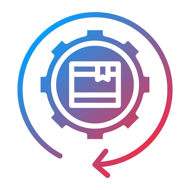 Imagen vectorial del icono de la cadena de suministro Se puede utilizar para la producción en masa