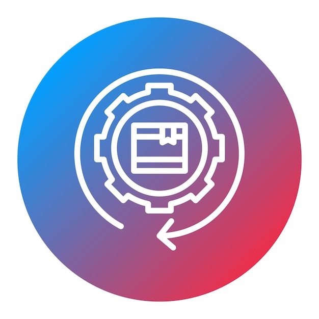 Imagen vectorial del icono de la cadena de suministro Se puede utilizar para la producción en masa