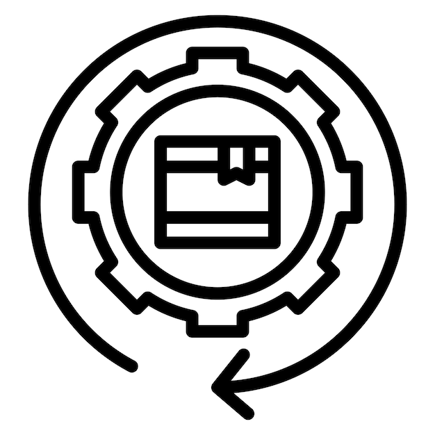 Imagen vectorial del icono de la cadena de suministro Se puede utilizar para la producción en masa