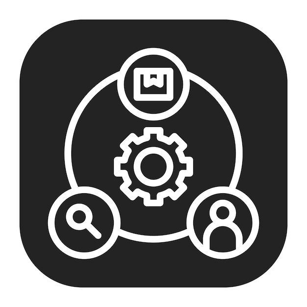 Imagen vectorial del icono de la cadena de suministro Puede utilizarse para servicios profesionales
