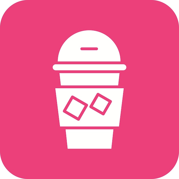 Imagen vectorial de icono de café frío Se puede usar para Coffee Shop