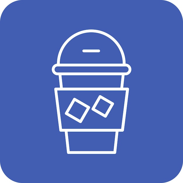 Imagen vectorial de icono de café frío Se puede usar para Coffee Shop
